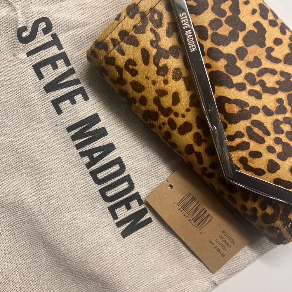 Steve Madden Leopard Print Clutch